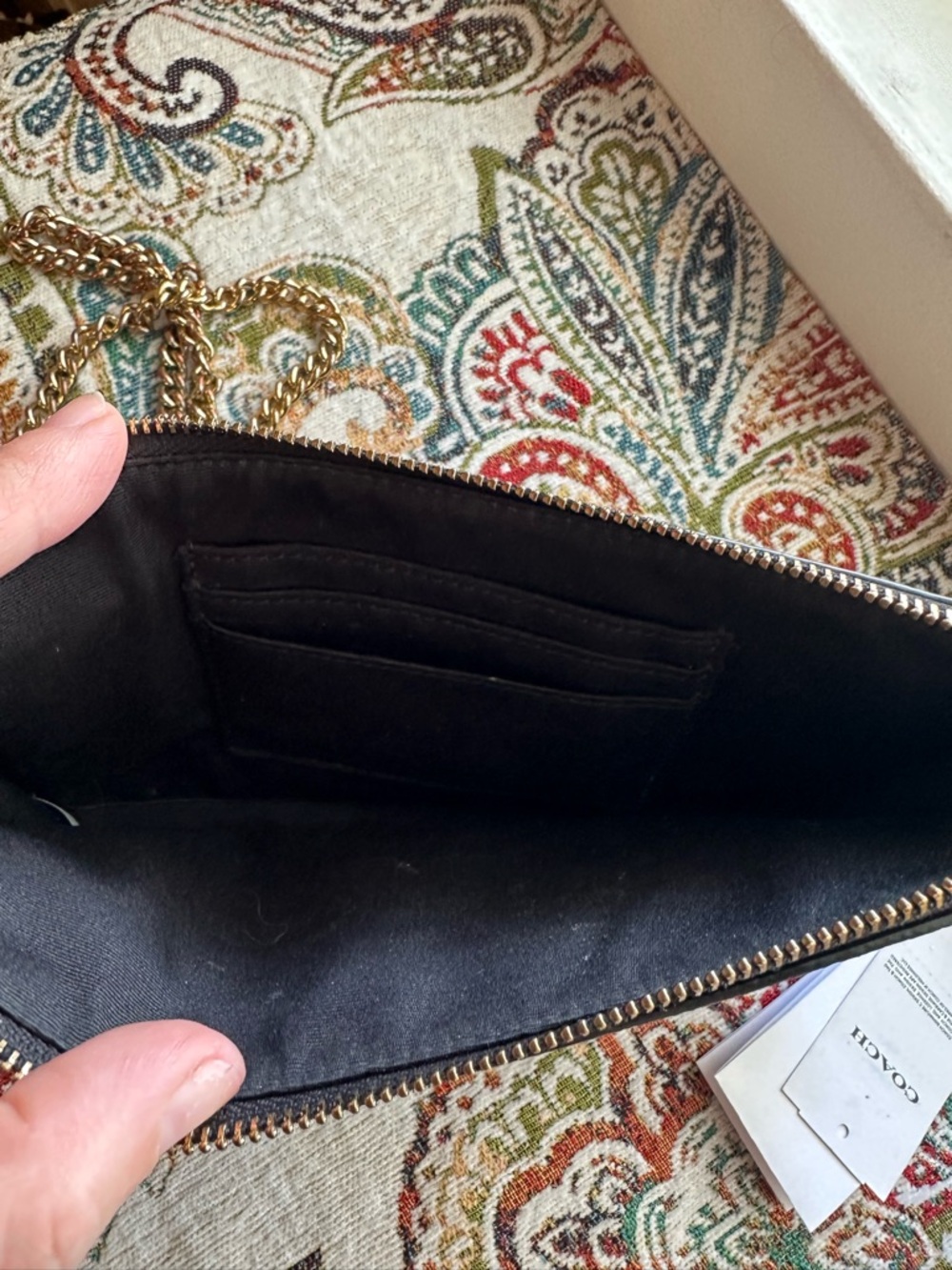 Coach Poppy Crossbody Bag set with Wallet Chain and Card Case Black - Picture 6 of 11